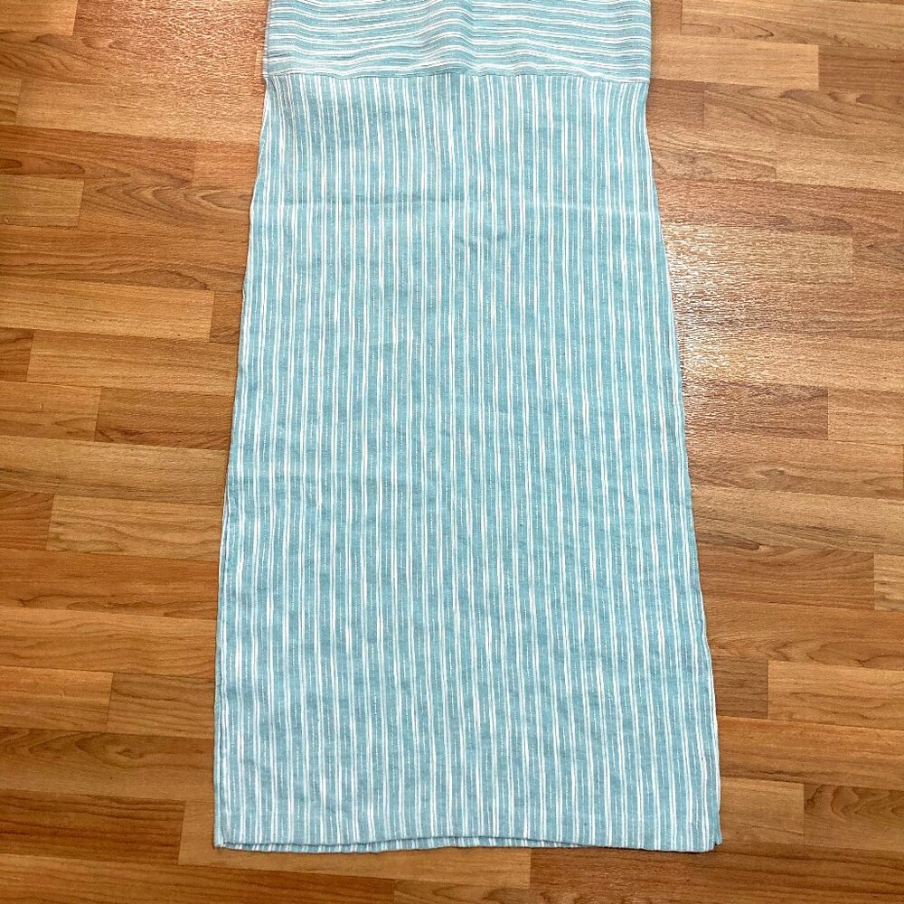 Vintage Cynthia Max Relax Linen Blend Maxi Dress Sleeveless Pocket Slit Green L - Picture 2 of 11